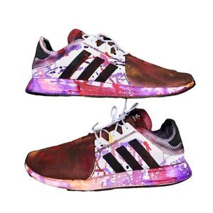 Rare Trashed Tie Dyed Adidas X_PLR Sneakers Size 12